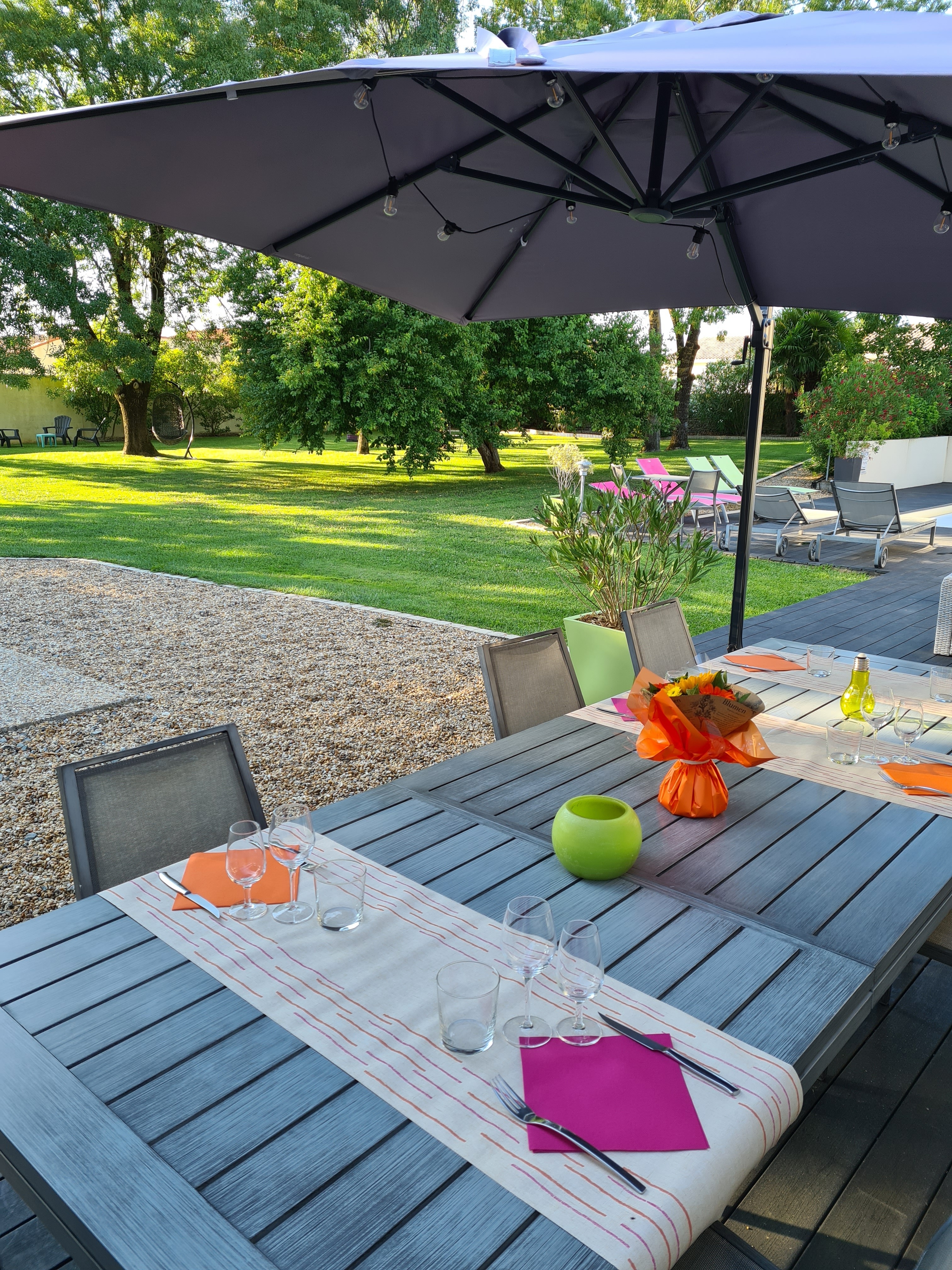 La table d'hôtes en terrasse